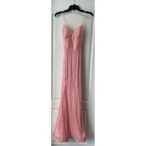 GORGEOUS New with tags - full length prom/Homecoming court dress in Pink size 6